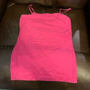 Miley Max pink tank top with shelf Bra girls medium